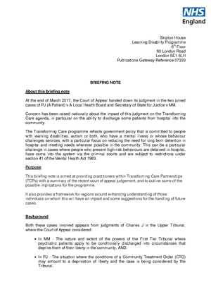 2017-11-24 MM and PJ NHS England briefing note.pdf
