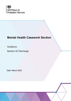 2022-03 MOJ MHCS Section 42 discharge guidance.pdf