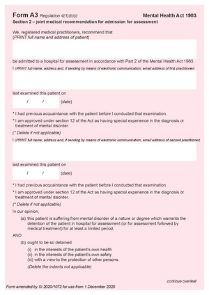 Form A3 section 2 - joint medical recommendation for admission for assessment.pdf