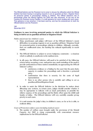 Guidance in cases involving the Official Solicitor - December 2010.pdf